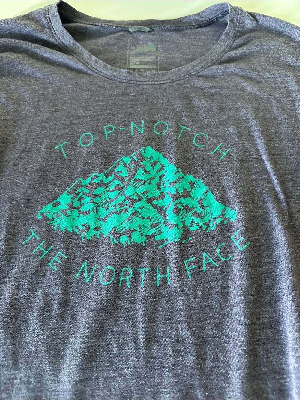The North Face Purple Long Sleeve Tee with Teal Mountain Logo - Picture 6 of 9